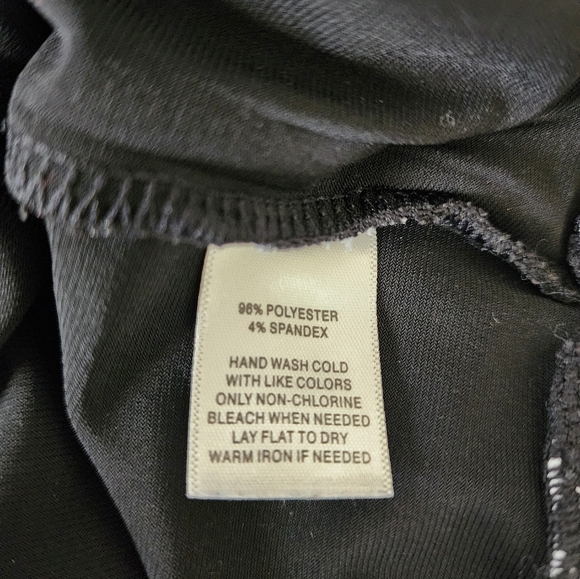 WHBM Black Monochrome Patterned Women's  Stretch  Tube Top Size S - Picture 4 of 7